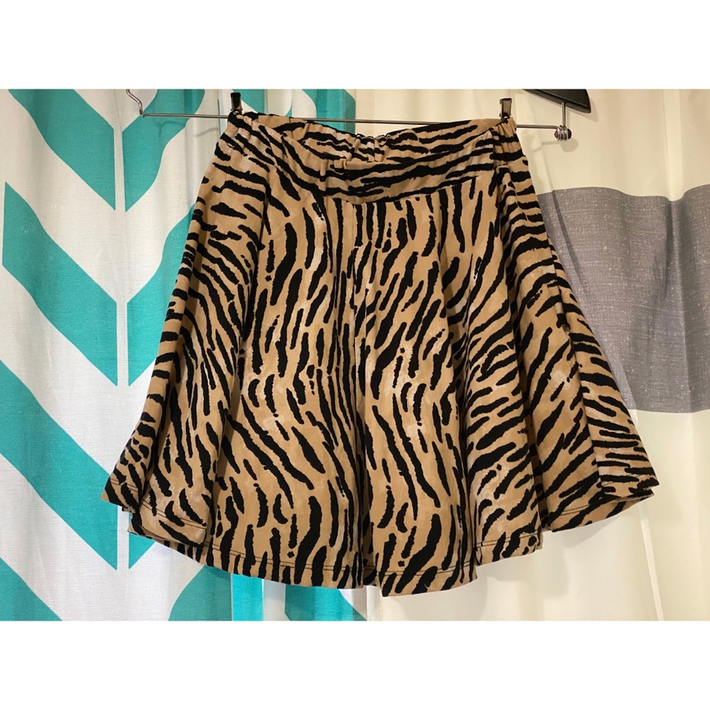Tiger Print Skater Skirt